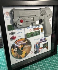 Time Crisis Guncon And Game Teardown in shadow box Wall Art