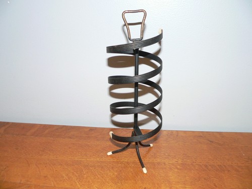 Vintage 9-1/2" Tall MCM Rotating Spiral Clip-On Earrings Holder Stand