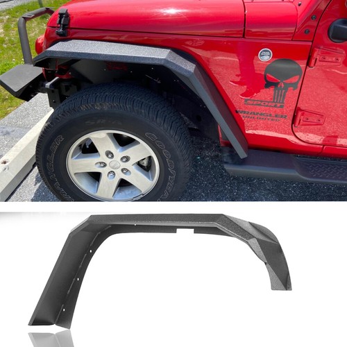 For 2007-2018 Jeep Wrangler JK Fender Flares 4Pcs Front & Rear Powder Coated