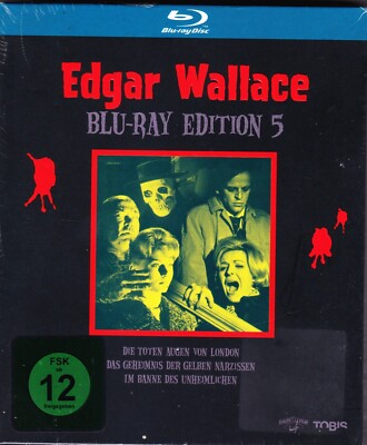 EDGAR WALLACE BLURAY EDITION 5-Christopher Lee,I.van Bergen 3 BLURAY NEU