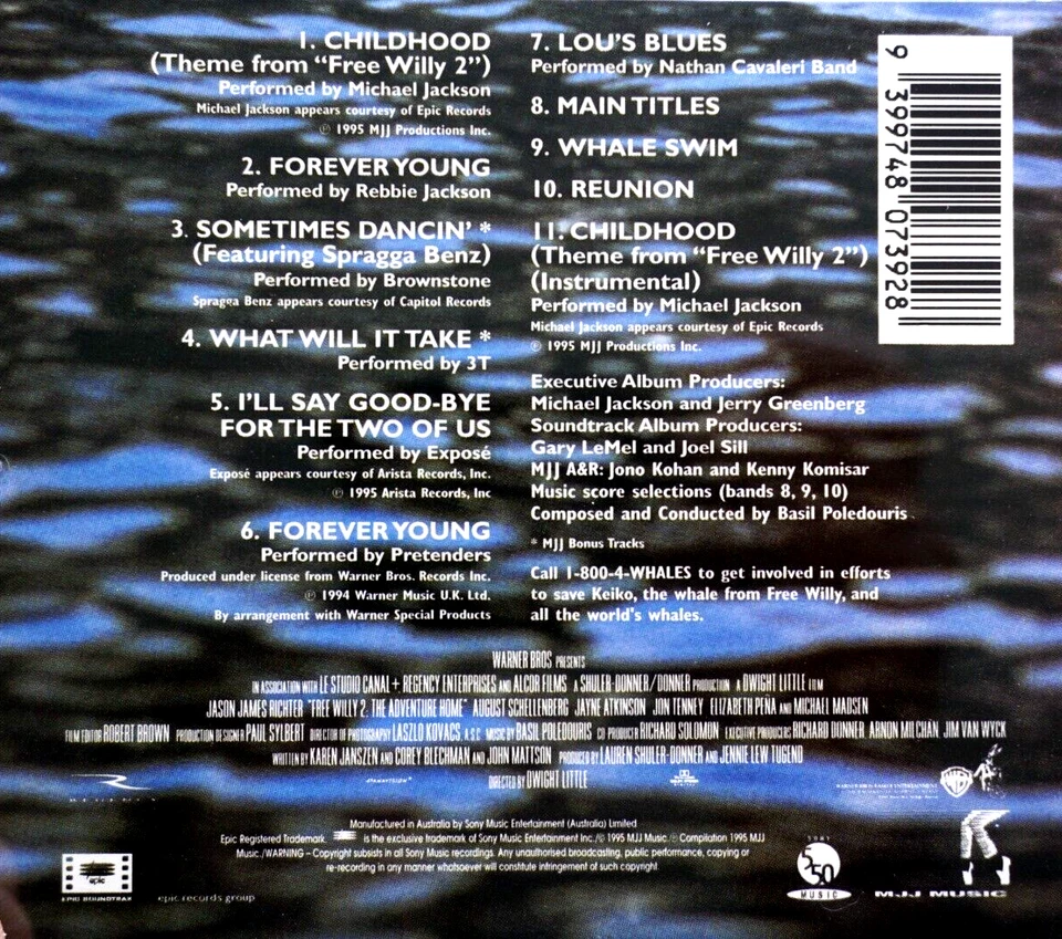 Free Willy 2 - The Adventure Home  -  CD, VG - Image 2 of 2