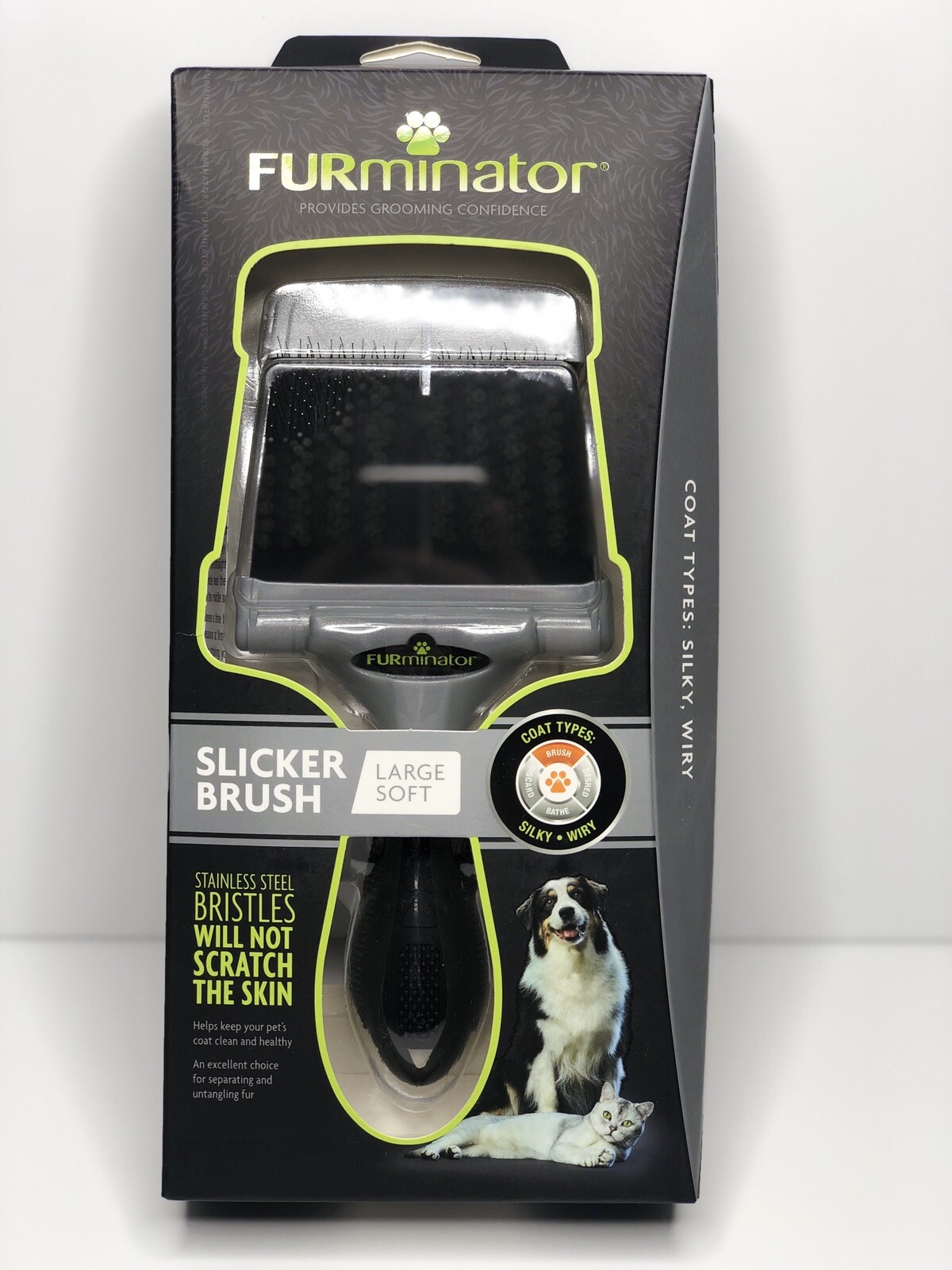 FURminator Grooming Slicker Brush for Clean Healthy Coats For Dogs Large Soft eBay