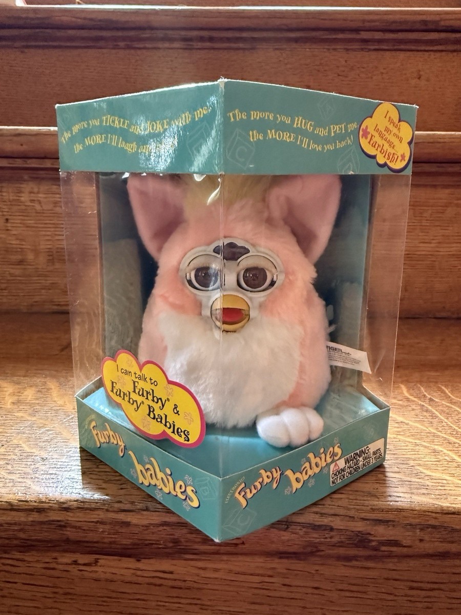 ビンテージ50s 妖精　天使　エルフ　ピクシー　キューピー　ミッドセンチュリー Vintage 1999 FURBY BABIES Peachy Pink White Yellow Hair NEW IN BOX