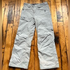 The North Face Women Small Hyvent Snow Pants Gray Ski Insulated Cargo Distressed