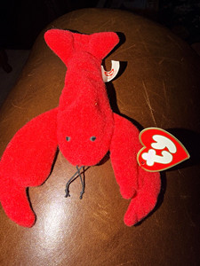 Ty Teenie Beanie Babies Pinchers Red Lobster Plush Beanbag 1993 Vintage