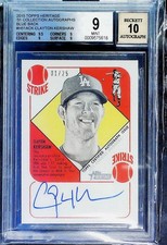 2015 Heritage 1951 Collection Autographs Blue Clayton Kershaw BGS 9 Mint AUTO 10