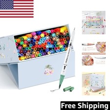 Art Pens for Adults: 120 Colors Water-Based Markers with Replacement Tips