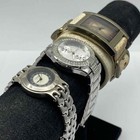 Guess Women's Watch Lot of 3 Silver Gold Tone Leather Cuff Rhinestone Quartz — photo 3