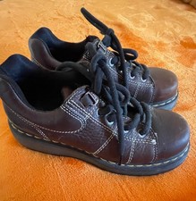 Dr Doc Martens 9806 Vtg Womens size 8 Brown Leather Platform Oxford Shoes Chunky