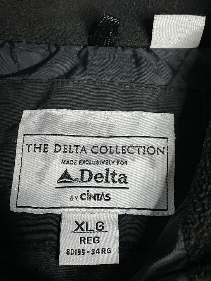 Chaqueta Supervisor Negra Vintage The Delta Collection Airlines Cintas Talla XL Foto 4 de 4