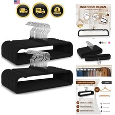 Velvet Hangers Non Slip Slim Space Saving Clothes Hangers 50 Pack