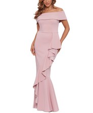 Betsy  Adam Women's Off-The-Shoulder Mermaid Gown