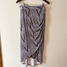 Anthropologie Maeve Maxi Skirt Womens Size Medium Purple Print Monetta Stretch