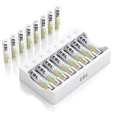 EBL 16X AAA 1100mah Rechargeable Batteries with a Charger