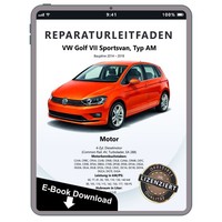 VW Golf 7 Sportsvan 1,6L 2,0L Dieselmotor TDI 90-190 PS Reparaturanleitung PDF
