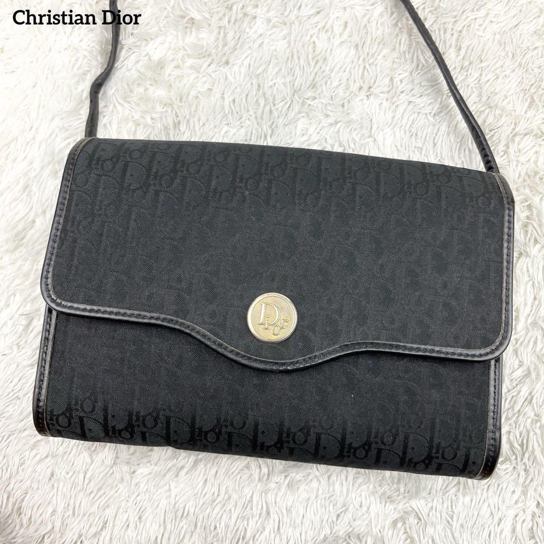 Dior Trotter Logo Vintage Shoulder Bag Classic Elegant Style