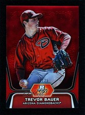 2012 Bowman Platinum Prospects Red Refractor 1/25 Trevor Bauer #BPP4 x1h