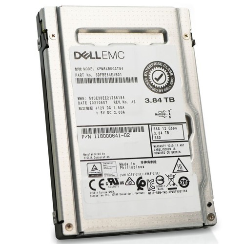 Dell/Kioxia PM5-R 3.84TB SAS-3 12GB/s TLC 2.5in Enterprise SSD - KPM5XRUG3T84 - Afbeelding 6 van 8