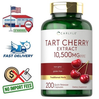 Tart Cherry Extract 10500mg (Prunus cerasus Fruit) | 200 Capsules