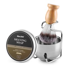 Mens Shaving Brush Set, Include 100g Shaving Soap, Soft Hair Shaving Brush St...