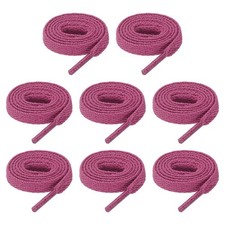 4 Pairs Flat Shoe Laces 5/16" x 50" Polyester Sneaker Shoestring, Purple