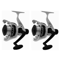 2 mulinelli pesca cuscinetti trota fiume lago barbarina canna regolabile filo 