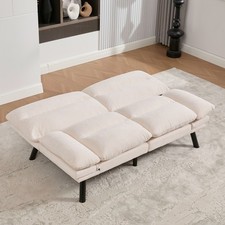 Schlafsofa 2 Sitzer Sofa mit Bettfunktion Schlafcouch Klappsofa Gäste Klappbett