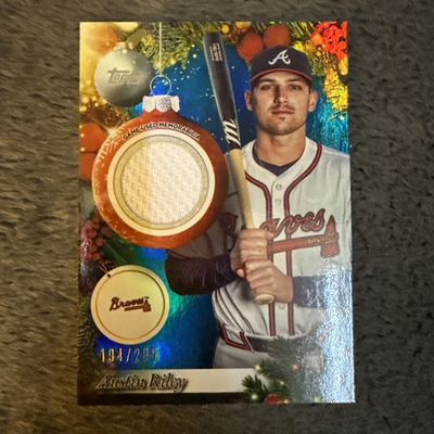 #ad 2025 Topps Holiday Relics Austin Riley #PR AR Blue Metallic 299 MEM $3.99