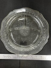 Vintage Patrician Clear By Federal Glass Grill Plates 11"