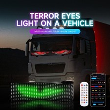 Car Truck Devil Eye LED Pixel Panel DIY Dynamic Screen Ambient Light APP Remote