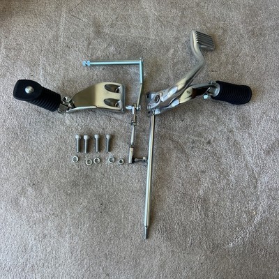1991 - 2005 HARLEY DAVIDSON DYNA OEM CHROME MID CONTROLS WITH MOUNTING HARDWARE