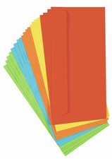 5x20 St&uuml;ck  Briefumschl&auml;ge DIN lang farbig ohne Fenster Kuvert nassklebend