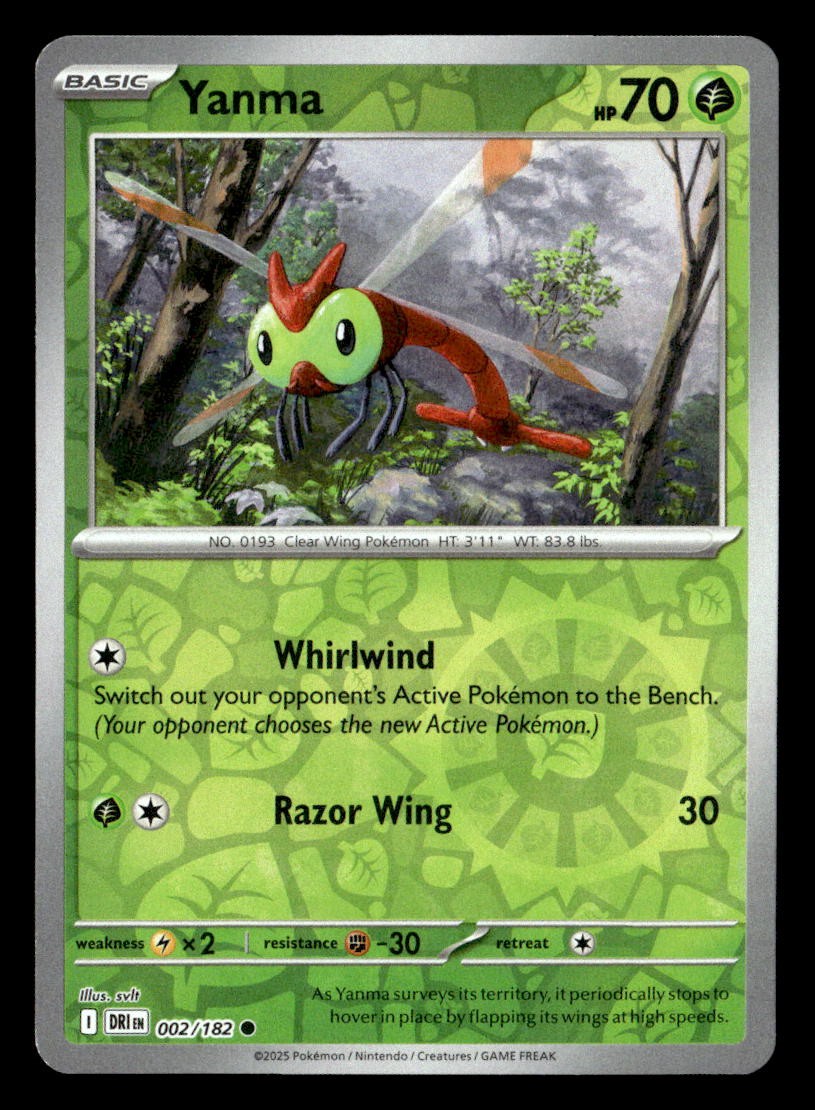 Pokemon Yanma #002/182 tcg Near Mint or Better