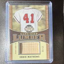 Leaf 2024 Lumber Eddie Mathews Game-Used Lumber Vintage Relics Bronze /30 GUV-3
