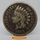 1863 Indian Head One Cent, Scratched - #C50338NQ