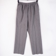Alfred Dunner Womens Dress Pants Size 14 Grey Elastic Waist Straight Leg Classic