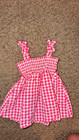 Girls 2T Pink/White Gingham Smocked Bow Sundress Sleeveless Square Neck — photo 1