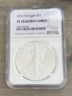2023 W Silver American Eagle S$1 Proof NGC Certified PF70 Ultra Cameo