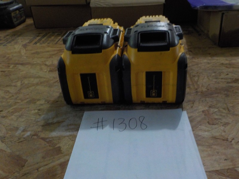 Dewalt 20v Lot 2 15ah Flexvolt batteries for parts/repair # 1308