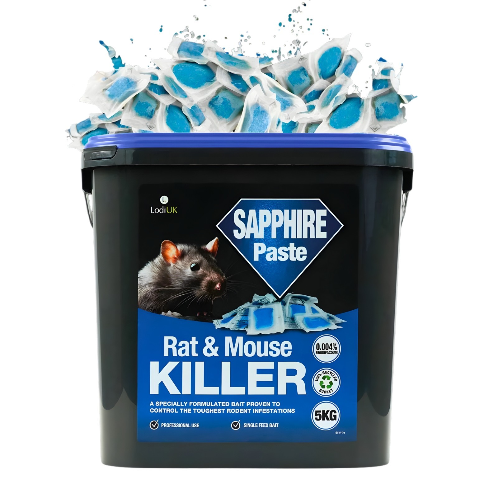 Lodi Sapphire Paste Bait Rat Mouse Rodent Killer Poison 5kg (Kills Single Feed)