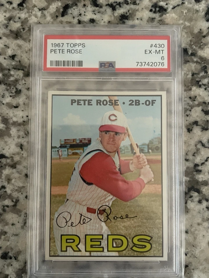 1967 Topps Pete Rose #430 PSA 6 EX-MT Cincinnati Reds centrado afiado - Imagem 4 de 4