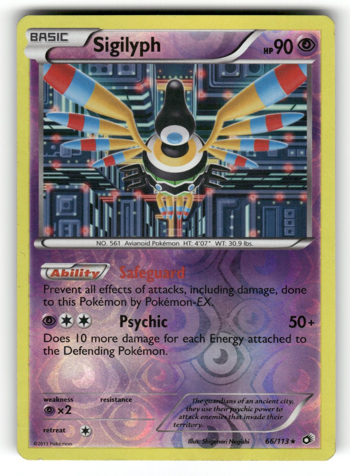 Sigilyph MP 66/113 Reverse Holo Legendary Treasures Pokemon Holo Holo Rare