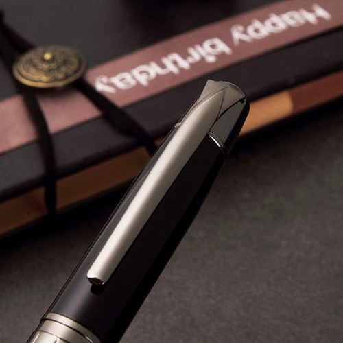 Ballpoint Pens Black Pens Medium Ball Point 1.0mm Smooth Writing Grip Metal R... - Picture 3 of 5