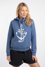 Weird Fish Topaz Front Print Popover Hoodie