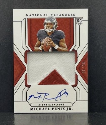 2024 Panini National Treasures - Rookie Patch Auto Michael Penix Jr. #157 /49