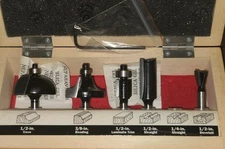 Craftsman 26004 1/4" Shank Carbide Tipped Router Bit 6 Piece Set in  Box NO 1/4"