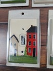 Vtg Hand Painted Rustic Wood Lightswitch Cover Lot w/ Hardware Country Barn Farm — photo 6