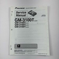 Pioneer Service Manual Bridgeable Two-Channel Amp GM-3100T Order No. CRT3368