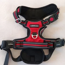 Rabbitgoo Training Dog Harness with Handle No Pull Large Red Black Reflective