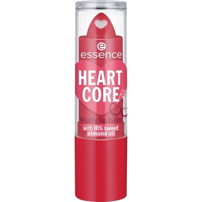essence cosmetics HEART CORE fruity lip balm, 1 Count (Pack of 1), Rot
